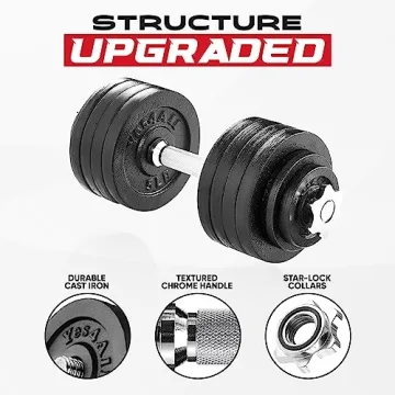 Yes4All Adjustable Dumbbell Set 105lbs for Versatile Workouts