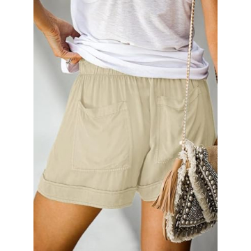 Dokotoo Women's Comfy Summer Shorts with Pockets