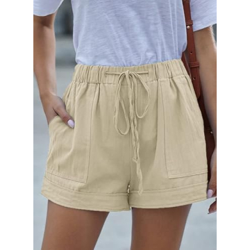 Dokotoo Women's Comfy Summer Shorts with Pockets
