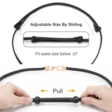Adjustable WERFORU Women Skinny Belt - 2 Pack