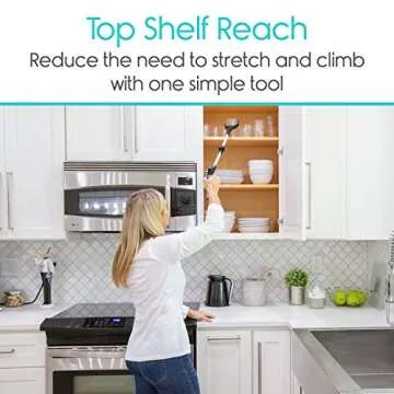 Vive 32" Grabber Reacher Tool - Foldable Pickup Stick with Rotating Jaw & Sensitive Trigger - Heavy Duty Mobility Grip Hand Aid - Extra Reach Extender Claw for Seniors, Elderly, Handicap