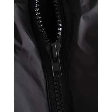 AIWUFLY Women's Winter Crop Vest Lightweight Sleeveless Zip Up Stand Collar Puffer Down Vest Black Large