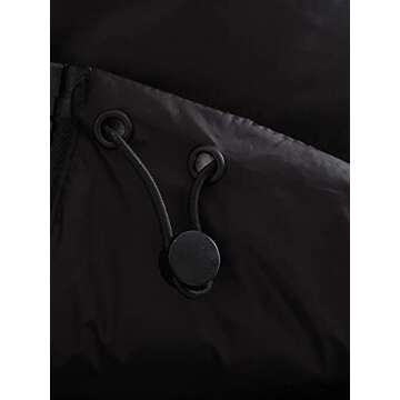 AIWUFLY Women's Winter Crop Vest Lightweight Sleeveless Zip Up Stand Collar Puffer Down Vest Black Large