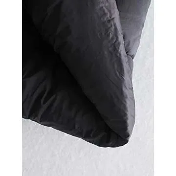 AIWUFLY Women's Winter Crop Vest Lightweight Sleeveless Zip Up Stand Collar Puffer Down Vest Black Large