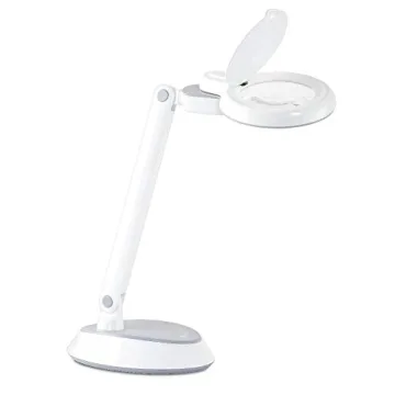 OttLite G97WGC-FFP Space Saving LED Magnifier Desk Lamp, 1, White