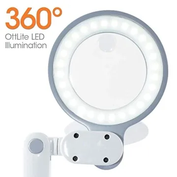 OttLite LED Magnifier Desk Lamp for Crafters and Hobbyists