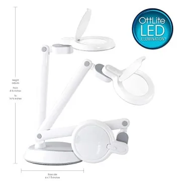 OttLite LED Magnifier Desk Lamp for Crafters and Hobbyists