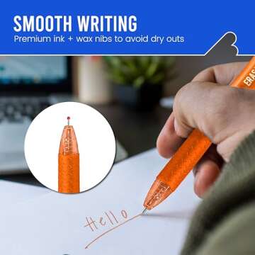 BUNMO Erasable Gel Pens - Multicolor Cute Pens - School Supplies for Girls - Erasable Pens for Smooth Writing & Drawing - Gifts for Teens - 10 Refills Included - 10 Pack