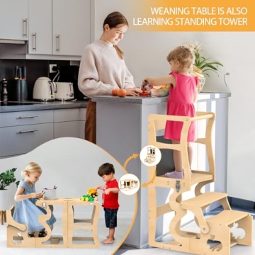 Foldable Toddler Tower Kitchen Stool with Chalkboard