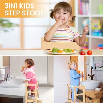Foldable Toddler Tower Kitchen Stool with Chalkboard