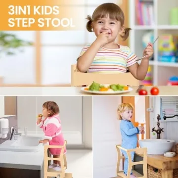 Foldable Toddler Tower Kitchen Stool with Chalkboard
