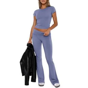 REORIA Women's 2 Piece Lounge Sets for Casual Summer Style