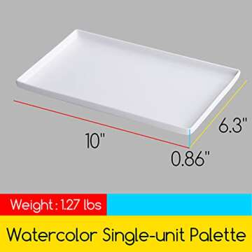 MEEDEN Ceramic Tray Palette, Large White Porcelain Artist Palette for Painting
