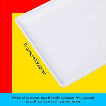 MEEDEN Extra-Large White Ceramic Palette for Artists