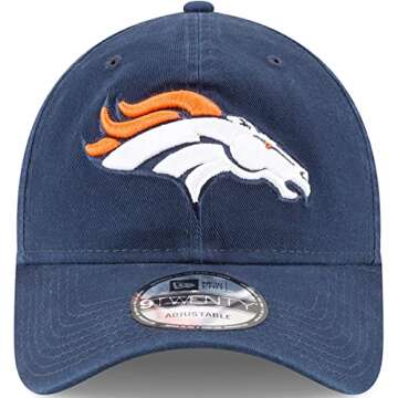 New Era NFL Core Classic 9TWENTY Adjustable Hat Cap One Size Fits All (Denver Broncos Navy)