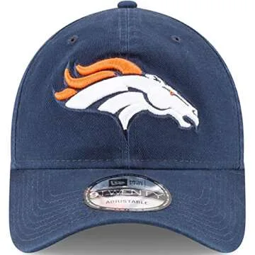 New Era NFL Core Classic 9TWENTY Adjustable Hat Cap - One Size Fits All (Denver Broncos Navy)