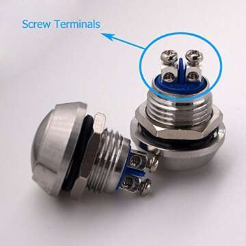 URTONE UR123 Momentary Push Button Switch - Stainless Steel