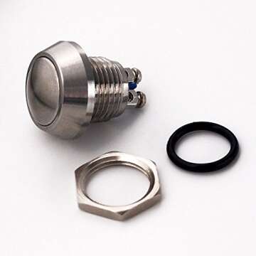 URTONE UR123 Momentary Push Button Switch - Stainless Steel