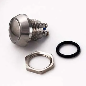 URTONE UR123 Momentary Push Button Switch - Stainless Steel