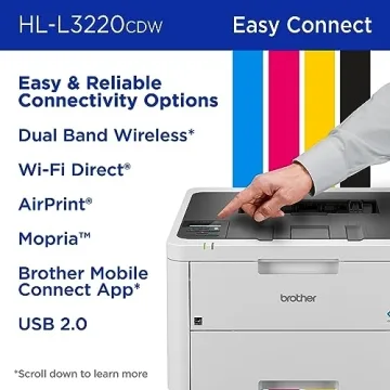 Brother HL-L3220CDW Wireless Color Laser Printer Fast Printing