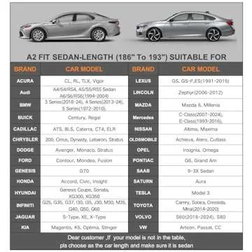 Kayme 6 Layers Car Cover Waterproof All Weather for Automobiles, Outdoor Full Cover Rain Sun UV Protection with Zipper Cotton, Size A2 3XL Universal Fit for Sedan (186-193 inch)