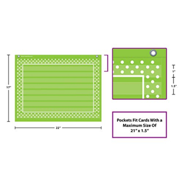 Lime Polka Dots Mini Pocket Chart for Classroom Use