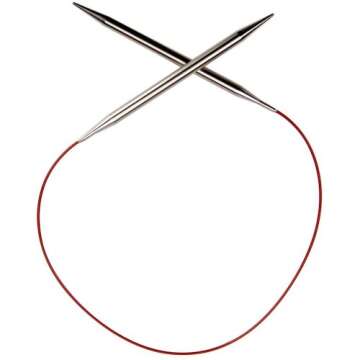 ChiaoGoo Red Lace Circular 24 inch (61cm) Stainless Steel Knitting Needle Size US 9 (5.5mm) 7024-9