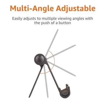 Amazon Basics Multi-Angle Portable Stand for iPad Tablet, E-reader and Phone - Black