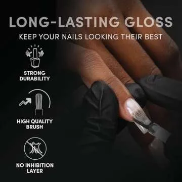 CHAUN LEGEND NON-WIPE Top Coat | Intense Shine, Long-Lasting Non-Wipe Formula | Brilliant High-Gloss for Weeks, Pro-Quality Formula for Gel Nail Polish | 15ml