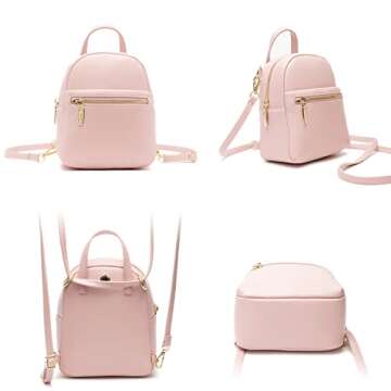Mini Backpack Purse for Girls Teenager Cute Leather Backpack Women Small Shoulder Bag Handbags