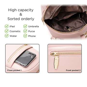 Mini Backpack Purse for Girls Teenager Cute Leather Backpack Women Small Shoulder Bag Handbags