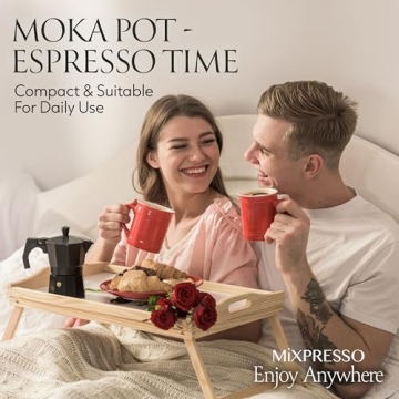 Mixpresso Lightweight Aluminum Moka Coffee Maker