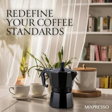 Mixpresso Lightweight Aluminum Moka Coffee Maker