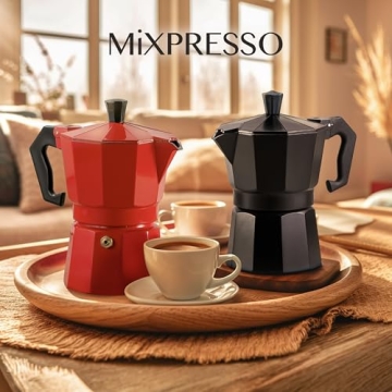 Mixpresso Lightweight Aluminum Moka Coffee Maker