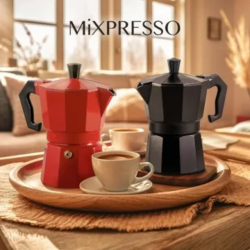 Mixpresso Lightweight Aluminum Moka Coffee Maker