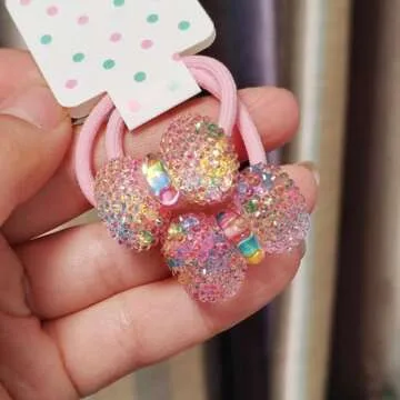 6 Pairs Toddler Hair Ties for Girls,Colorful Cartoon Ponytail Holders Hair Elastics,Soft Hair Ties No Damage Hair Bands,Cute Hair Ties Hair Accessories for Girls Infants Toddlers Kids Teens