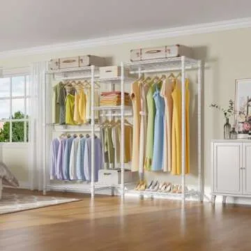 VIPEK V6 Wire Garment Rack 5 Tiers Heavy Duty Clothes Rack for Hanging Clothes, Wardrobe Rack Compac...