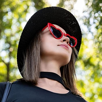 YooThink Heart Shaped Sunglasses – Chic Retro Cat Eye Style