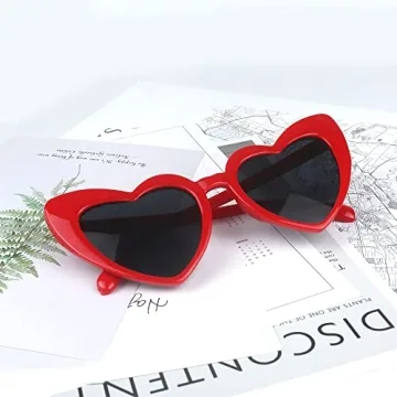 YooThink Heart Shaped Sunglasses – Chic Retro Cat Eye Style