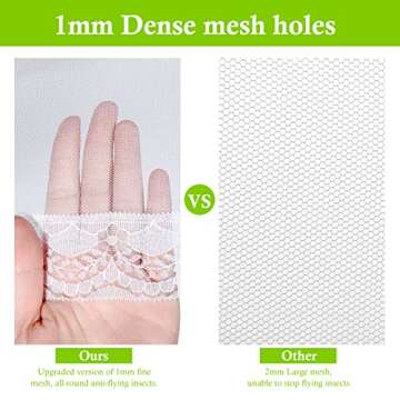 8 Pack 2 Size Mesh Food Covers for outside, 2 Jumbo and 6 Large Cake Cover Net for Indoor/Outdoor, Picnic Accessories Fruit Cover Tent Keeping Out Flies Bugs Mosquitos