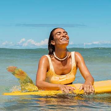 Fablinks Puka Shell Necklace, White Hawaiian Seashell Accessories for Men and Women, Beach Surfer Be...