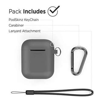 PodSkinz Keychain AirPods Case with Carabiner - Perfect Protection