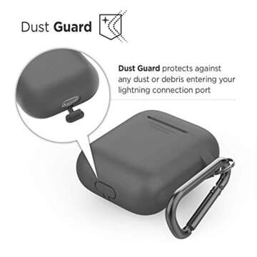 PodSkinz Keychain AirPods Case with Carabiner - Grey