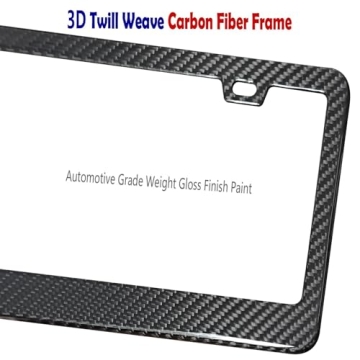 BGGTMO Carbon Fiber License Plate Frame for Cars