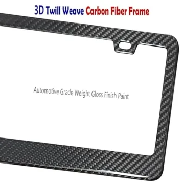BGGTMO Carbon Fiber License Plate Frame for Cars