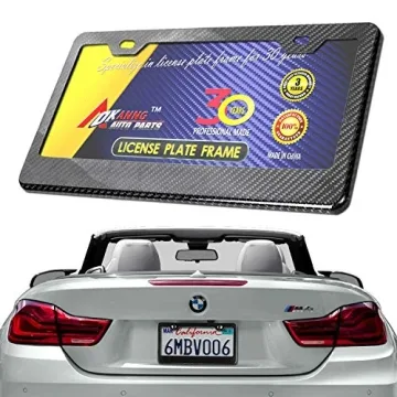 BGGTMO Carbon Fiber License Plate Frame for Cars