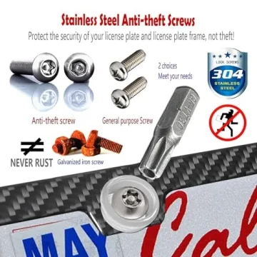 BGGTMO Carbon Fiber License Plate Frame for Cars