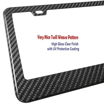 BGGTMO Carbon Fiber License Plate Frame for Cars