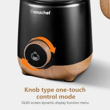 AMZCHEF 8-IN-1 Milk Frother and Steamer 550 Watts, 21 oz Split Stainless Steel Automatic Steamer, Milk's Warmer for Latte, Cappuccino, Hot and Cold Froth, Heated Milk, Hot Chocolate, Baby Food