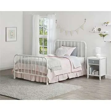 Little Seeds Monarch Hill Wren Metal Bed Frame - Full, Elegant Design, White